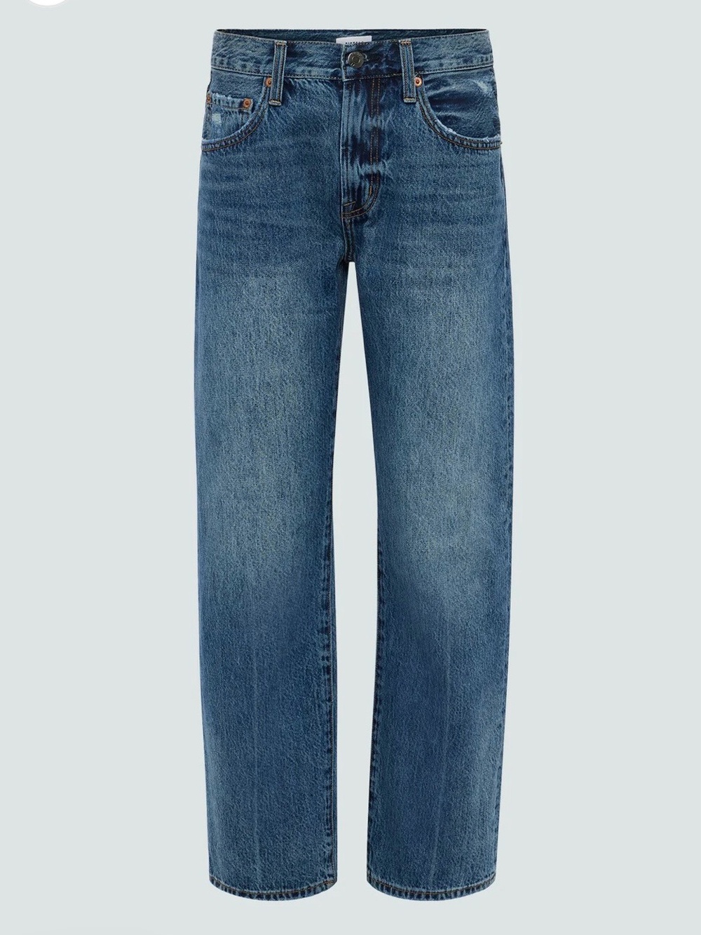 Lexi Mid Rise Bowed Straight Jean Artisan